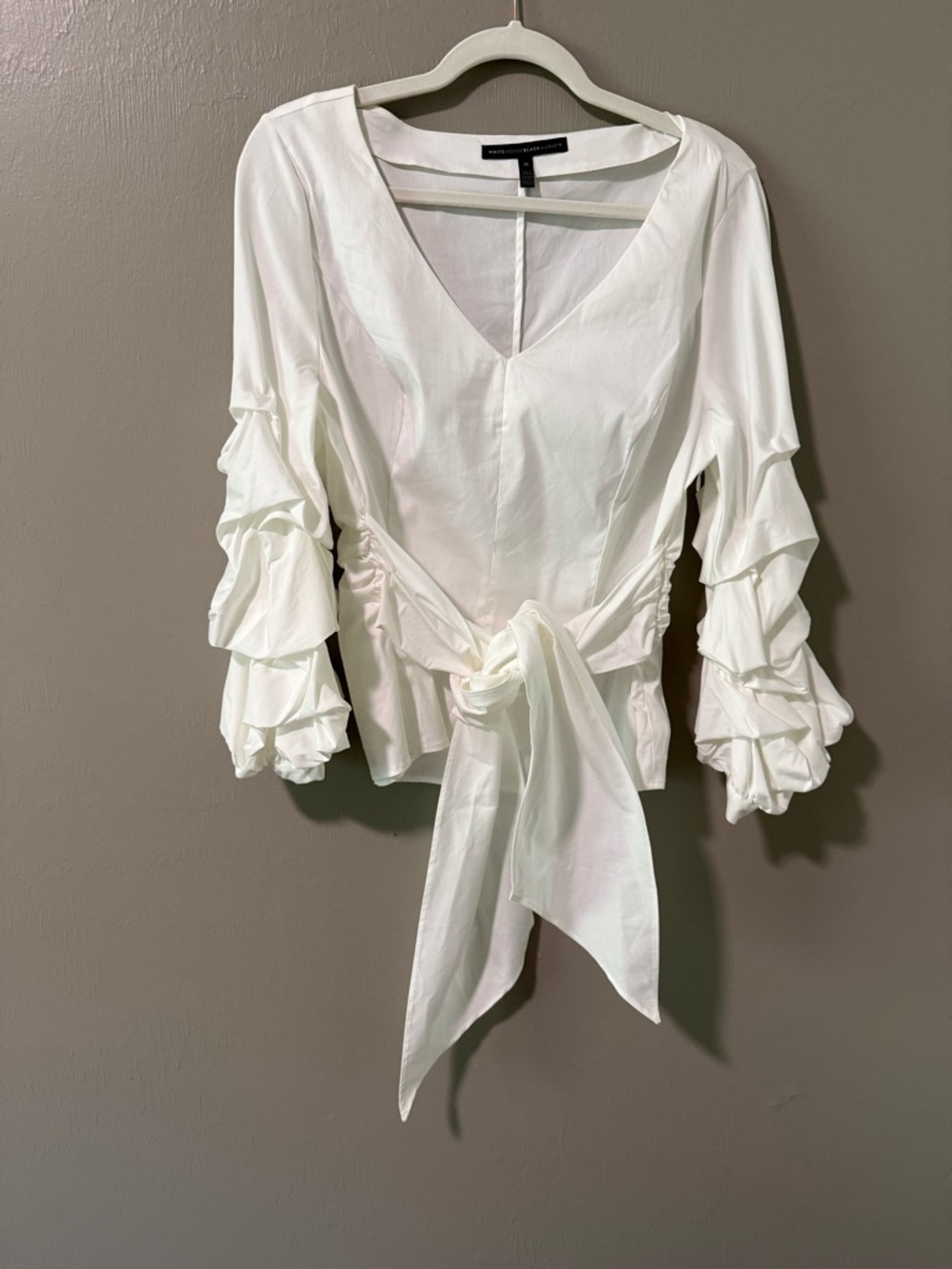 White House Black Market White Blouse - Size 10